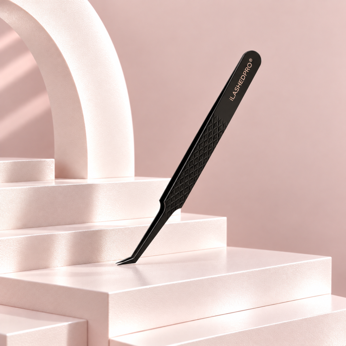 Noir Angled Fibre Tip Tweezer
